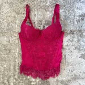 Victoria’s Secret Sexy Little Things Pink Fairy Lace Corset Top